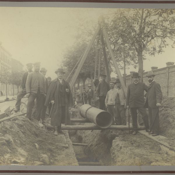 1903-04-11 Bau der städtischen Gasanstalt - Köthensche Strasse