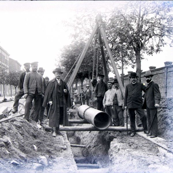 1903-04-11 Bau der städtischen Gasanstalt - Köthensche Strasse