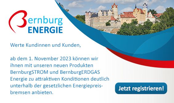 Bernburg STROM und Bernburg ERDGAS zu attraktiven Konditionen deutlich unterhalb der Energiepreisbremsen
